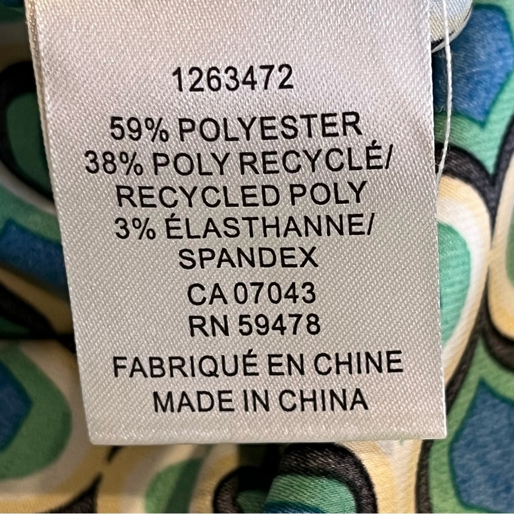 Joie Midi Maxi Wrap Skirt Size Small Geometric Pattern Blue Green Vibrant Vacay - Picture 7 of 7